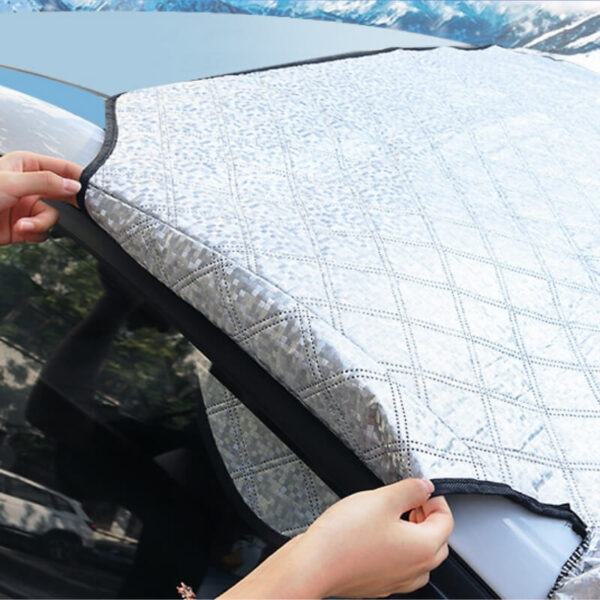 Tấm che nắng kính lái ô tô 4 lớp tráng bạc, có bao tai - Ảnh 7